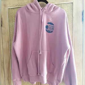 Outerbanks Oversized Soft Hoodie Duck Sailing Coral OBX Size Large Pullover